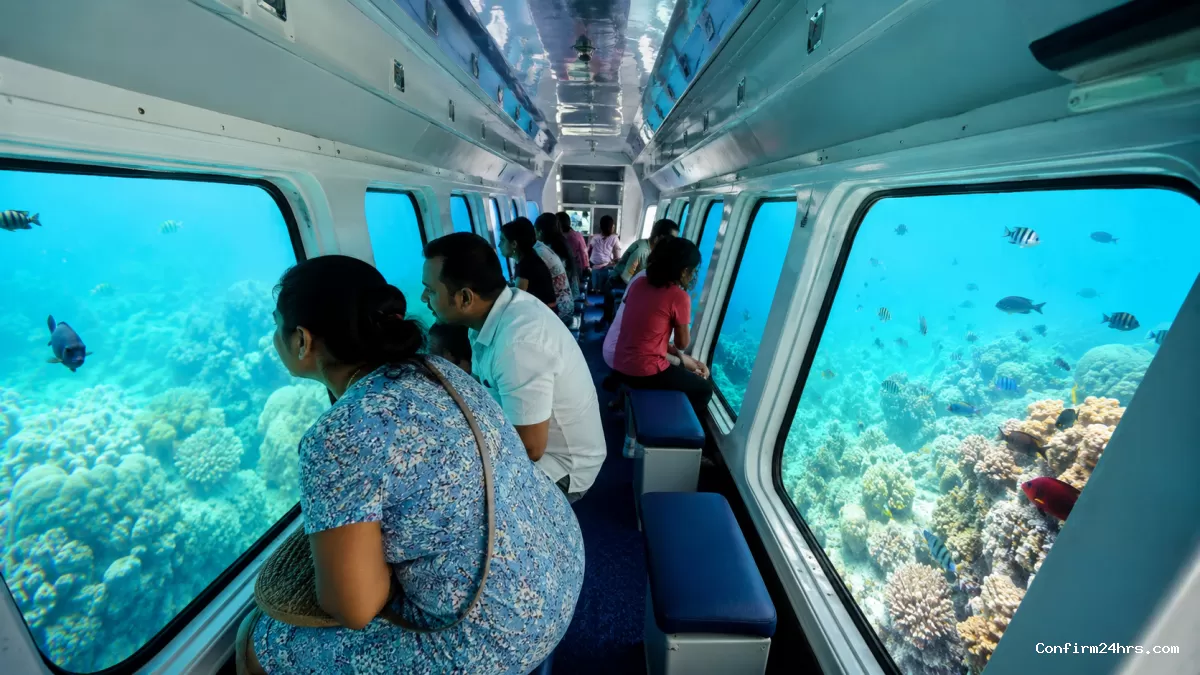  Inside Semi Submarine ride in Andaman with underwater viewing windows