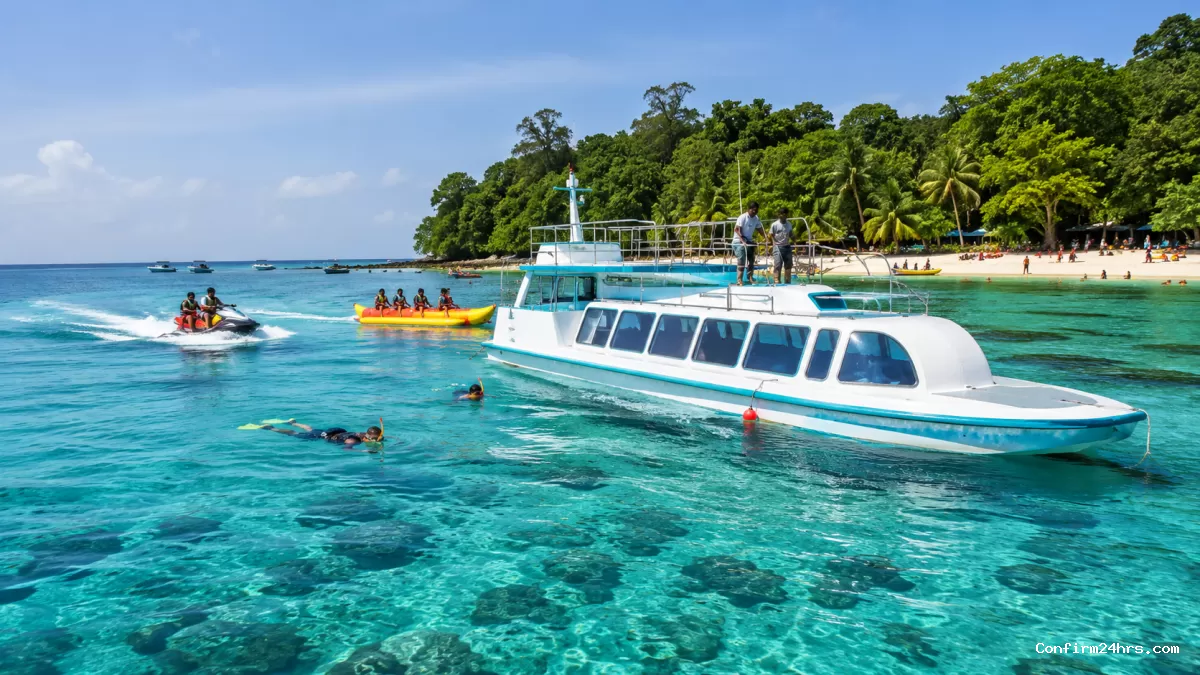 North Bay Island Andaman semi submarine and water sports activity