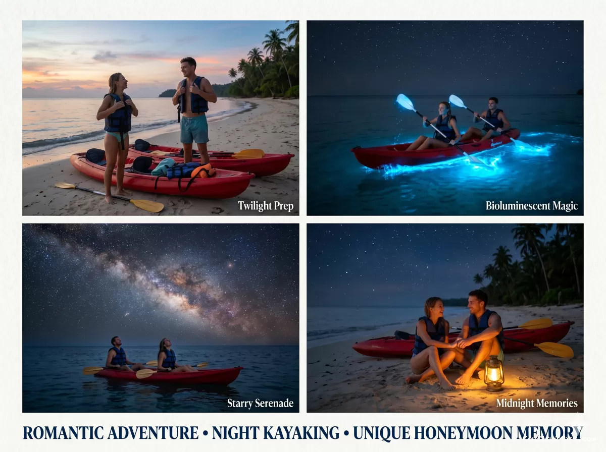 Bioluminescence kayaking in Andaman for honeymoon couples
