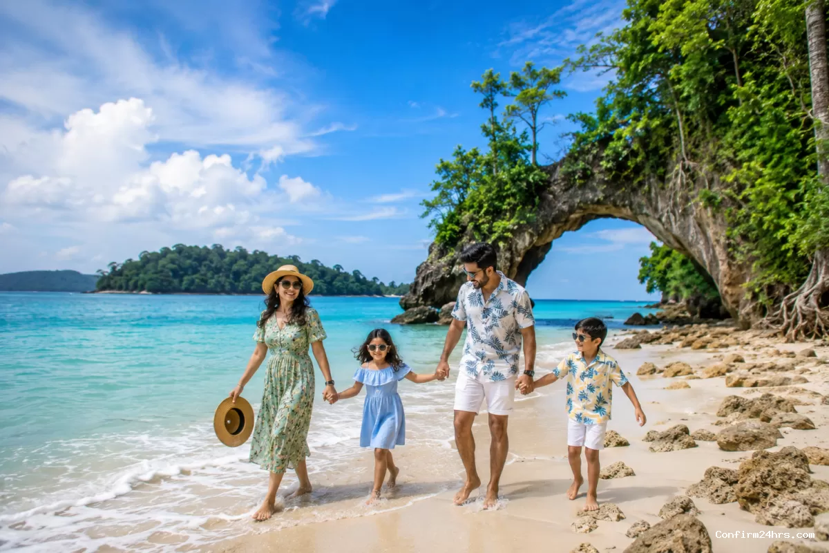 Snorkeling in Andaman near coral reef and tropical fish