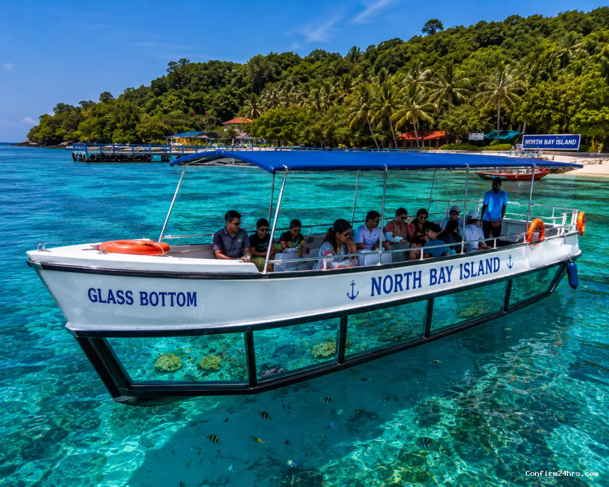 North Bay Island glass bottom boat ride