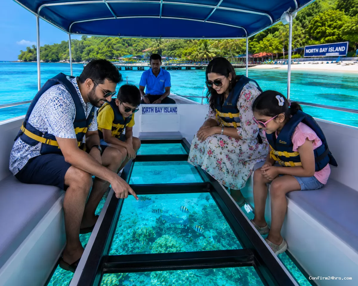 Family water activity in Andaman