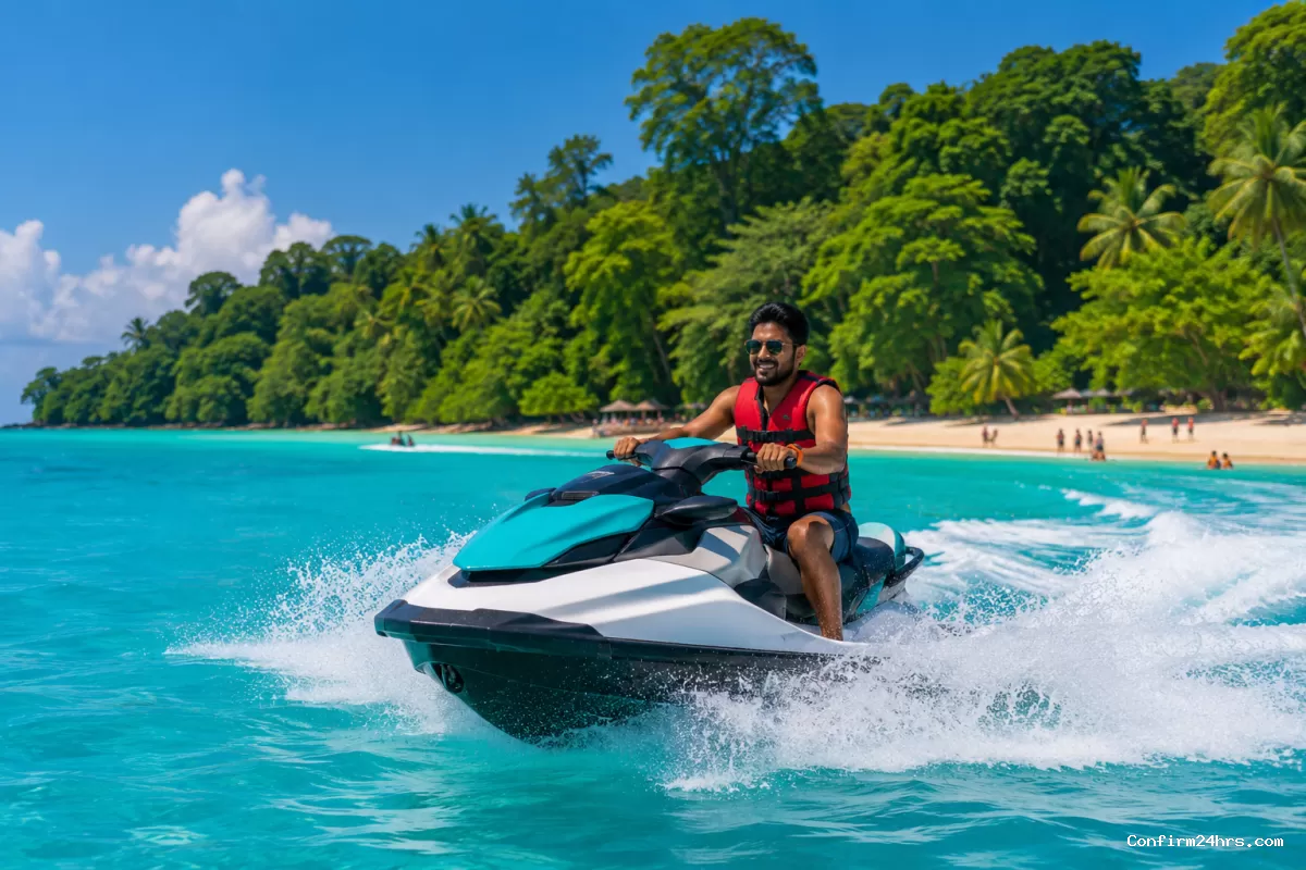 Jet ski ride at Elephant Beach Havelock Island