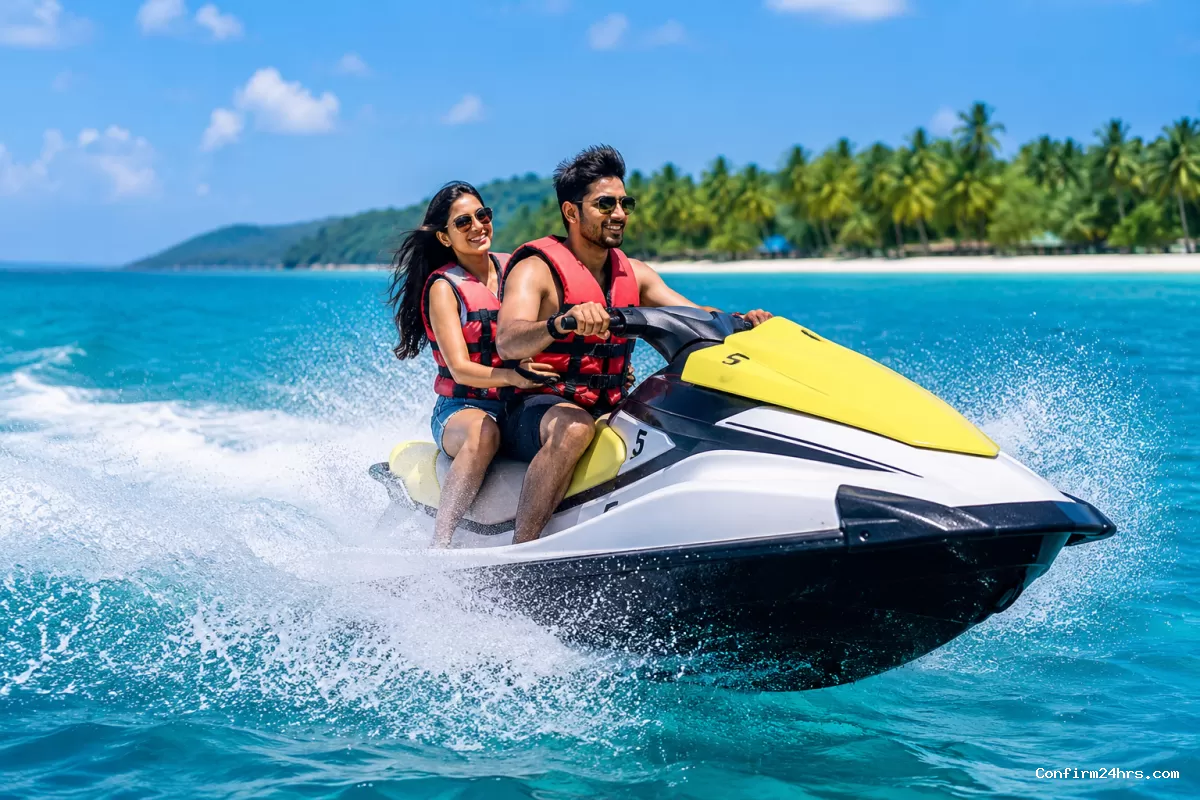 Jet ski ride at North Bay Island