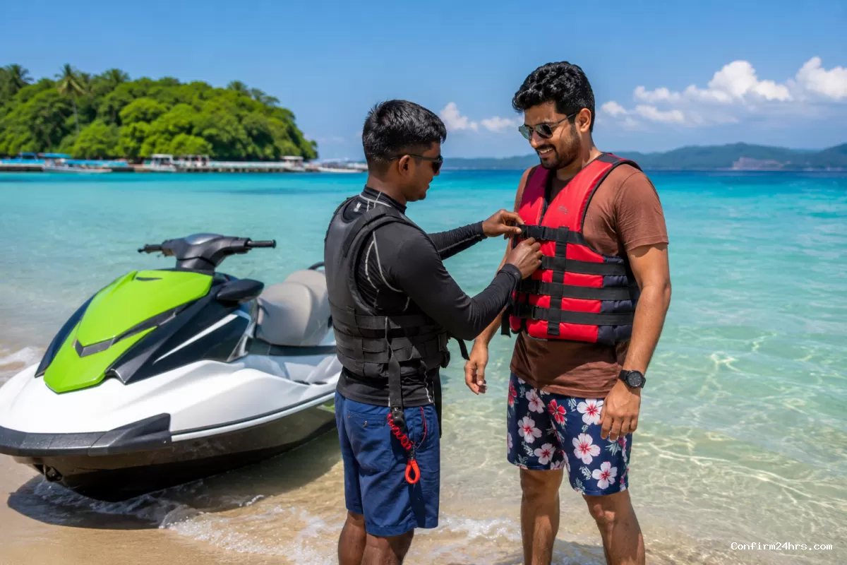 Safe jet ski ride Andaman