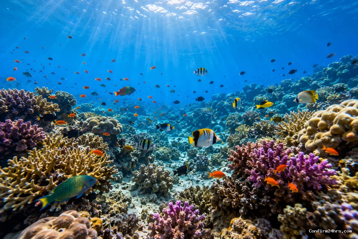 Coral reef snorkeling Andaman