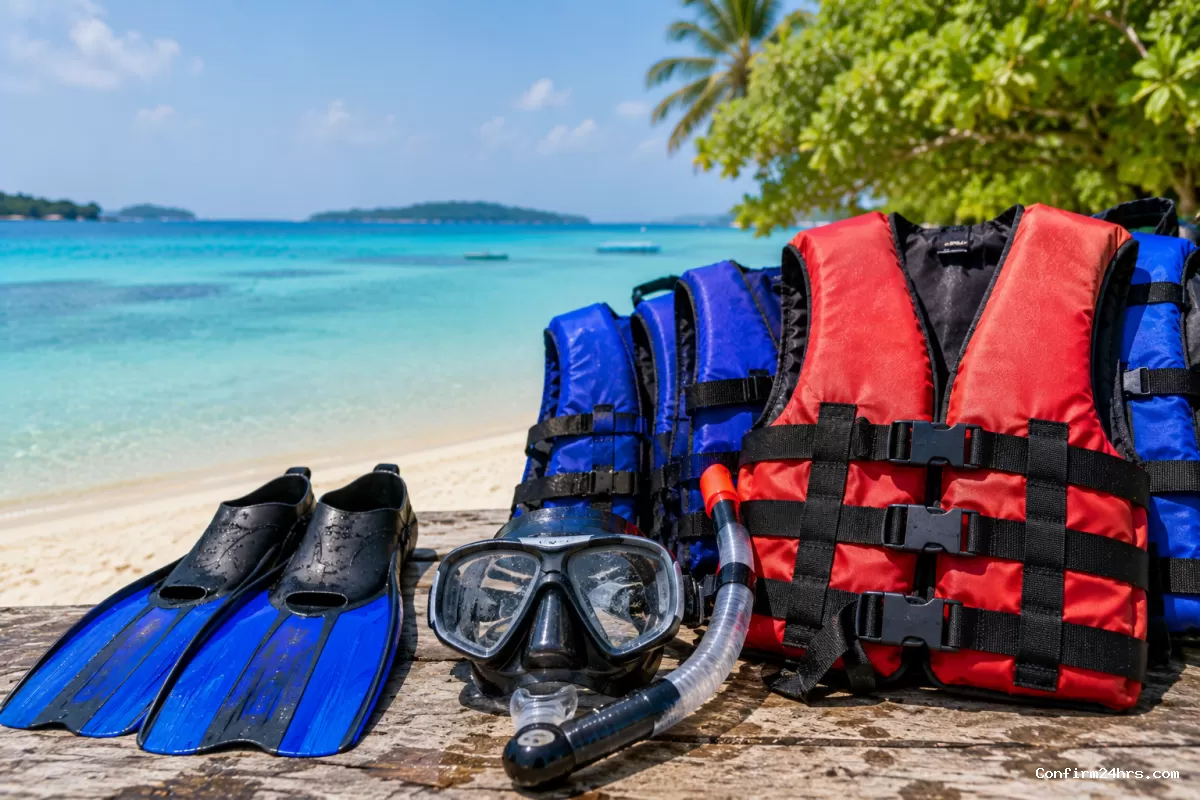 Safe snorkeling in Andaman